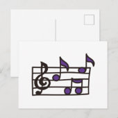 Muzieknoten Briefkaart (Voorkant / Achterkant)