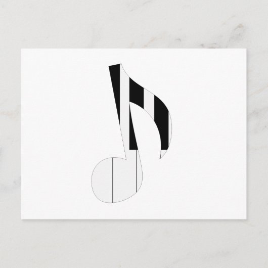 Muzieknoten Briefkaart (Voorkant)