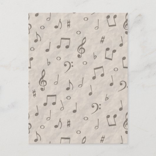 Muzieknoten Briefkaart (Voorkant)