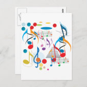 Muzieknoten Briefkaart (Voorkant / Achterkant)