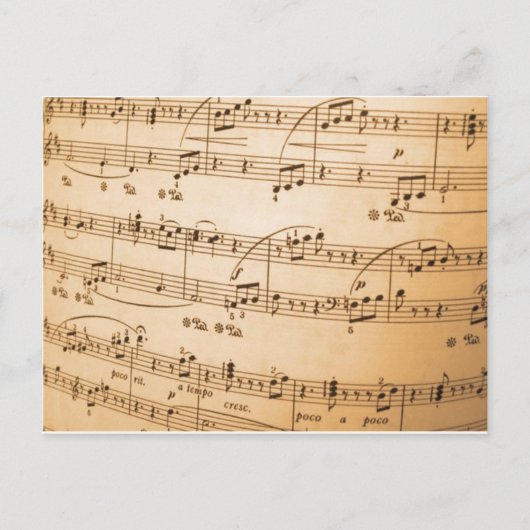 Muzieknoten Briefkaart (Voorkant)