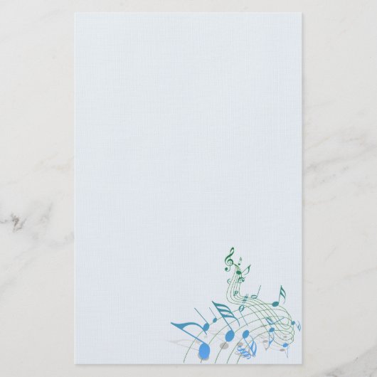 Muzieknoten Briefpapier (Voorkant)