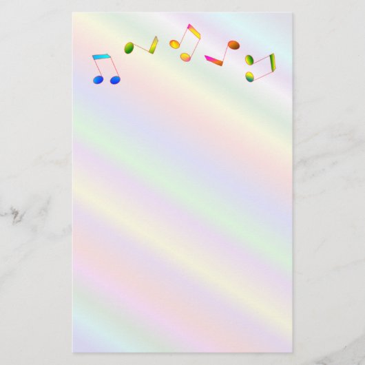 Muzieknoten Briefpapier (Voorkant)