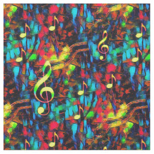 muzieknoten Bright Abstracte verbinding Stof