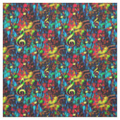 muzieknoten Bright Abstracte verbinding Stof (Swatch)