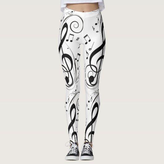 **MUZIEKNOTEN** BROEK LEGGINGS (Voorkant)