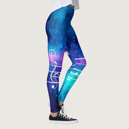 Muzieknoten Buitengrenzen Leggings (Rechts)
