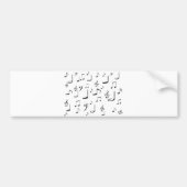 Muzieknoten Bumpersticker (Voorkant)