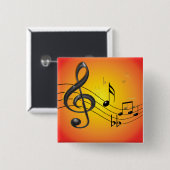 muzieknoten Button (Voorkant /achterkant)