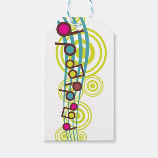 Muzieknoten Cadeaulabel (Voorkant)