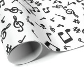 Muzieknoten Cadeaupapier (Rol Hoek)