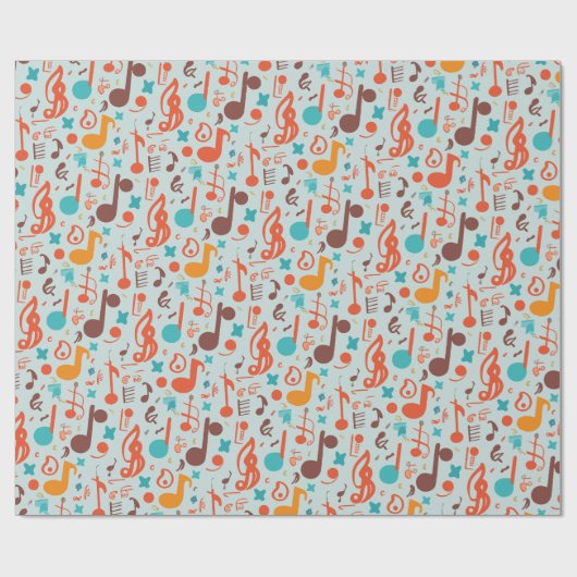 Muzieknoten Cadeaupapier (Vlak)