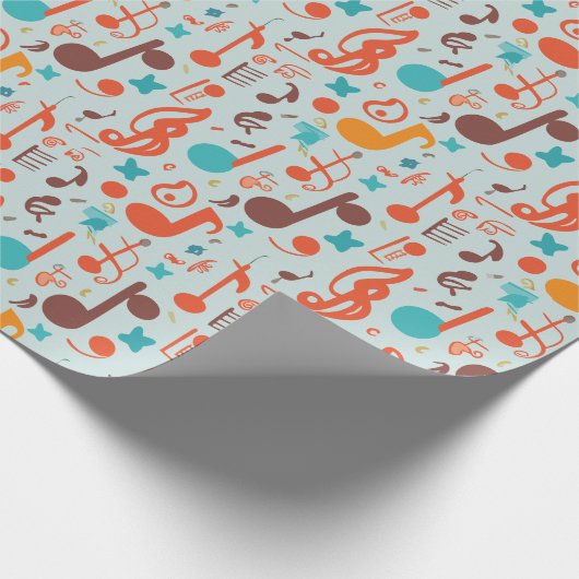 Muzieknoten Cadeaupapier (Hoek)