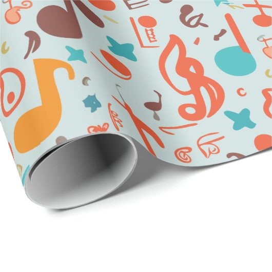 Muzieknoten Cadeaupapier (Rol Hoek)