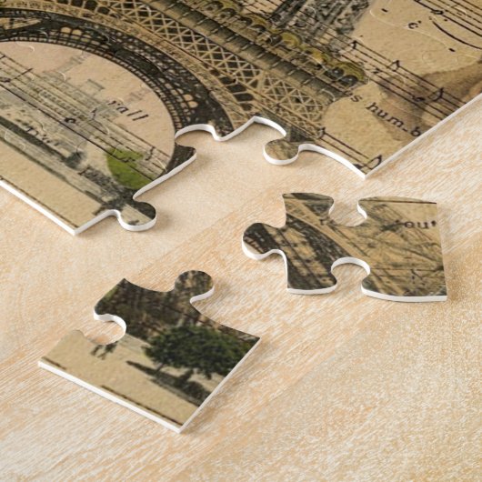 muzieknoten camellia franse parijs eiffeltoren legpuzzel (Zijkant)