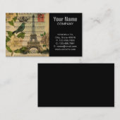 muzieknoten camellia franse parijs eiffeltoren visitekaartje (Voorkant / Achterkant)