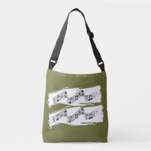 Muzieknoten canvas tas