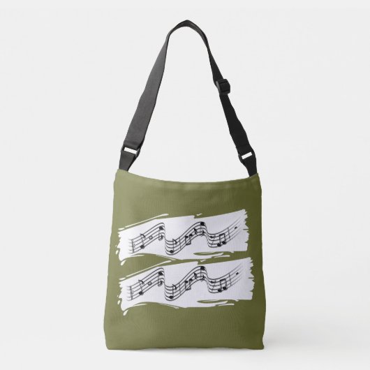Muzieknoten canvas tas (Voorkant)