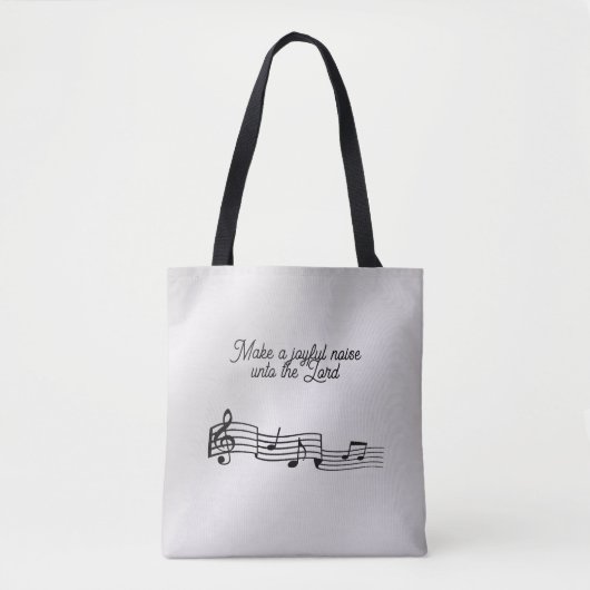 Muzieknoten Canvas tas (Voorkant)