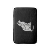 Muzieknoten Cat Lover - Minimalistische muzikant Badmat (Voorkant Verticaal)