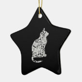 Muzieknoten Cat Lover - Minimalistische muzikant Keramisch Ornament (Links)