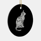Muzieknoten Cat Lover - Minimalistische muzikant Keramisch Ornament (Rechts)