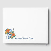 Muzieknoten Classic Trendy Musical Theme Gastenboek (Achterkant)