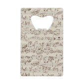 Muzieknoten Creditkaart Flessenopener (Achterkant)