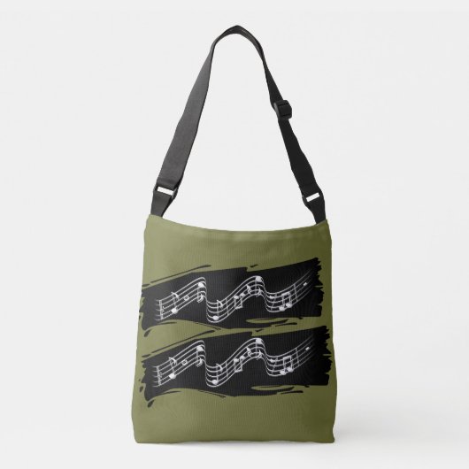 Muzieknoten Crossbody Tas (Voorkant)