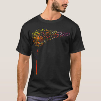 Muzieknoten Dandelionventiel voor mannen T-shirt