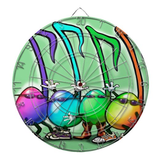 Muzieknoten Dartbord (Voorkant)