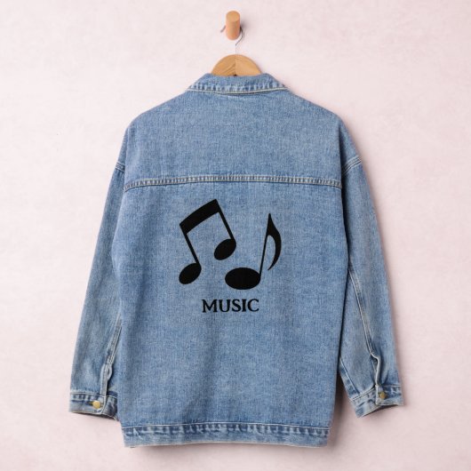 Muzieknoten Design Denim Jasje Denim Jacket (Hangar)