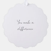 Muzieknoten die je maakt het verschil ornament kaart (Achterkant)