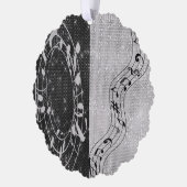 Muzieknoten die je maakt het verschil ornament kaart (Links)