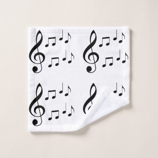 "Muzieknoten" doekset Bad Handdoek (Wasdoekje)