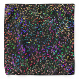 muzieknoten Donkere regenboogvormig Bandana