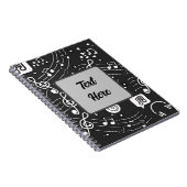 Muzieknoten Doodle Spiral Notitieboek - Perfect vo (Rechterzijde)