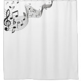 Muzieknoten Douchegordijn (Voorkant)