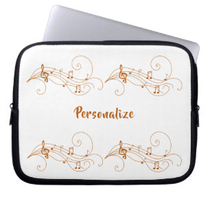 Muzieknoten drijven Pas de laptop aan Sleeve