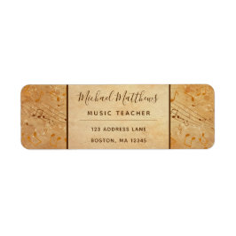  Muzieknoten Elegant Musical Address Etiket
