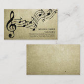  Muzieknoten Elegant Musical Visitekaartje (Voorkant / Achterkant)