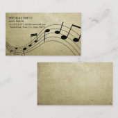  Muzieknoten Elegant Musical Visitekaartje (Voorkant / Achterkant)