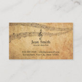  Muzieknoten Elegant Musical Visitekaartje (Voorkant)