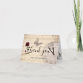 Muzieknoten Elegante bruiloft bedankkaart (Voorkant)