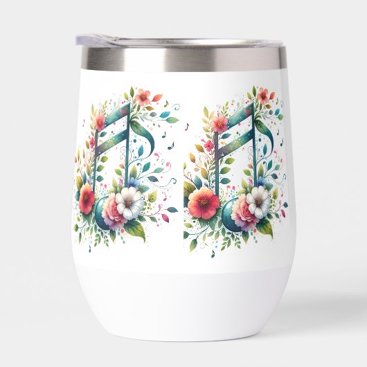 Muzieknoten en bloemen (Rechts)