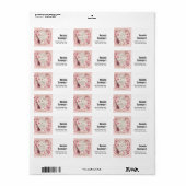 Muzieknoten en bloemen Elegant Adres Etiket (Full Sheet)