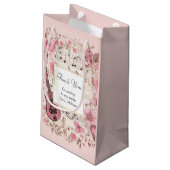 Muzieknoten en Bloemen Retro Party Dank u Klein Cadeauzakje (Achterkant Gekanteld)