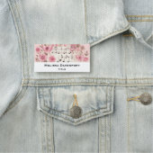 Muzieknoten en Bloemen Retro Stijl Naamplaatje (In situ)