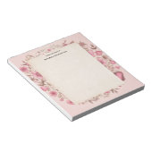 Muzieknoten en Bloemen Retro Stijl Notitieblok (Schuin)