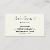 Muzieknoten en Bloemen Retro Stijl Visitekaartje (Achterkant)